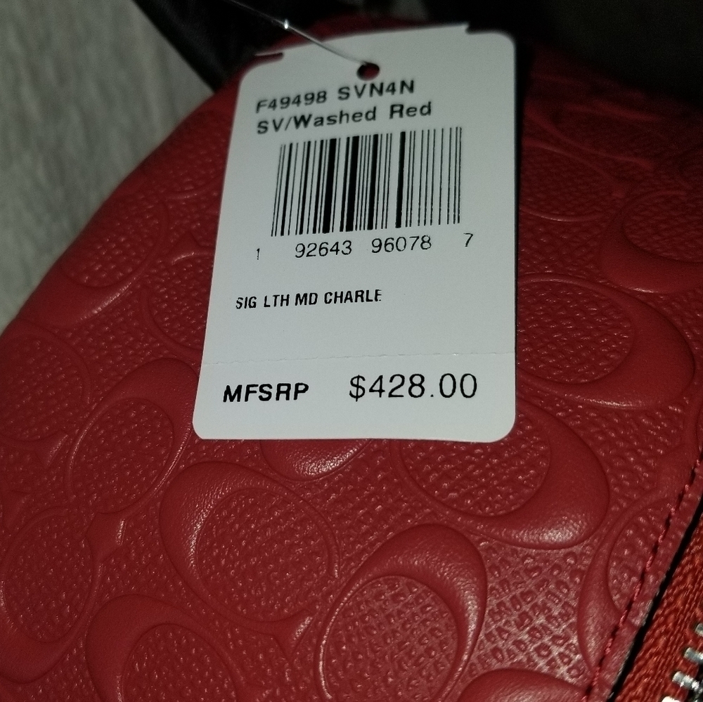 Coach UNISEX BACKPACK SIGNATURE LEATHER DEBOSSED - Picture 3 of 12